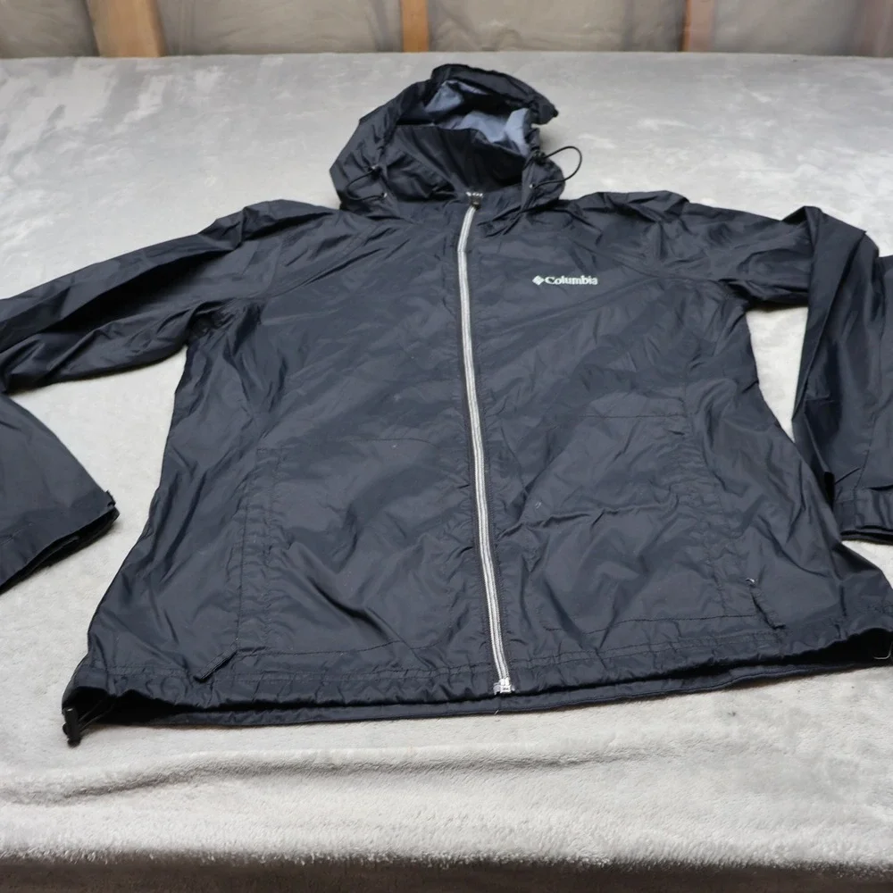 Columbia Jacket Womens Large Black OmniShield Switchback Pack Light  Windbreaker